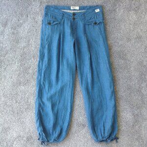 ⭐SO CAL TIMEOUT LA 100% LINEN PANTS in Turquoise, size 10 US⭐